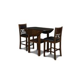 New Classic Furniture - Gia 3-Piece 42" Wood Counter Drop Leaf Table Set - Brown