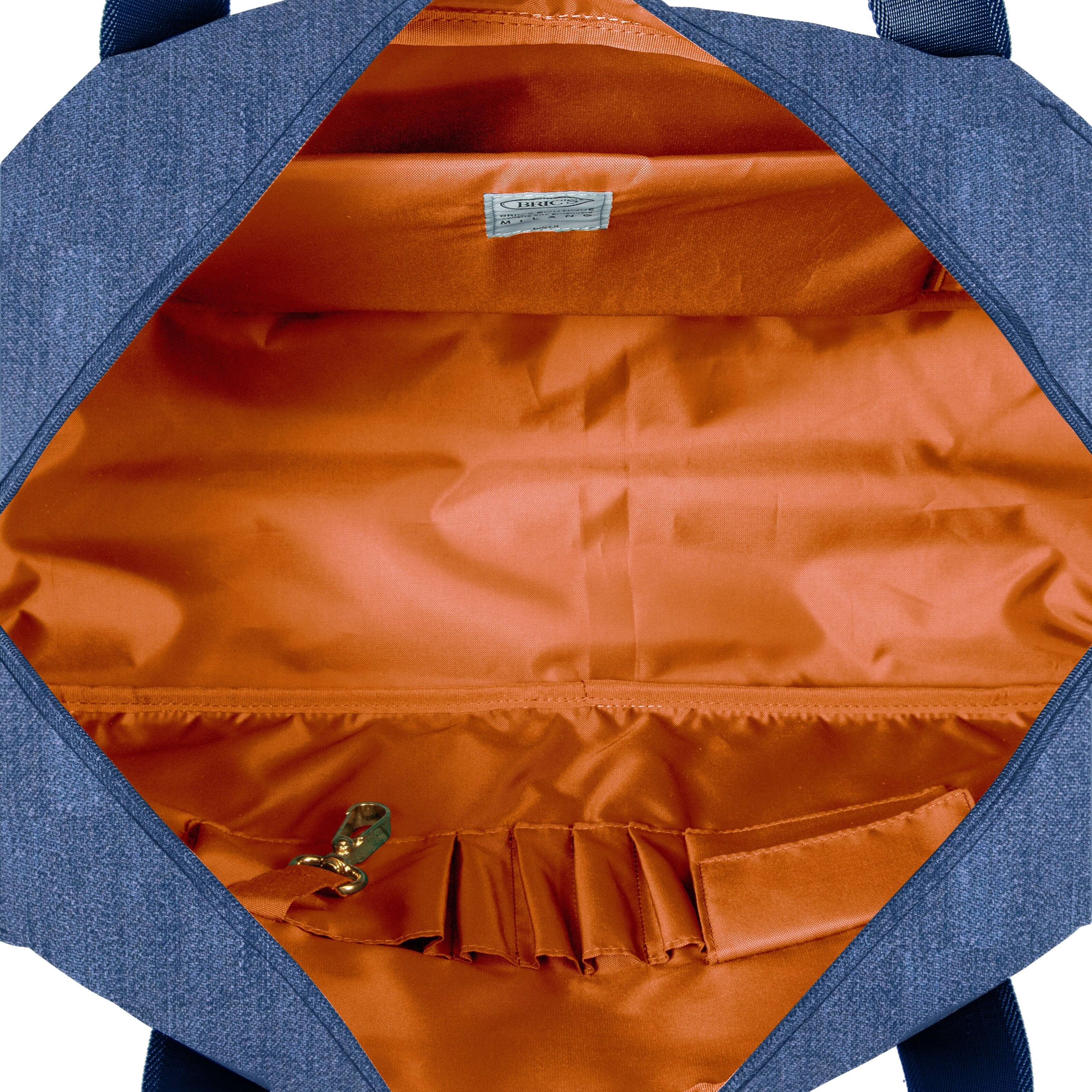 Left. Bric's - Bric's X-Bag Carry On Boarding Duffle Bags W/ Pockets Jeans, 18" - Jeans.