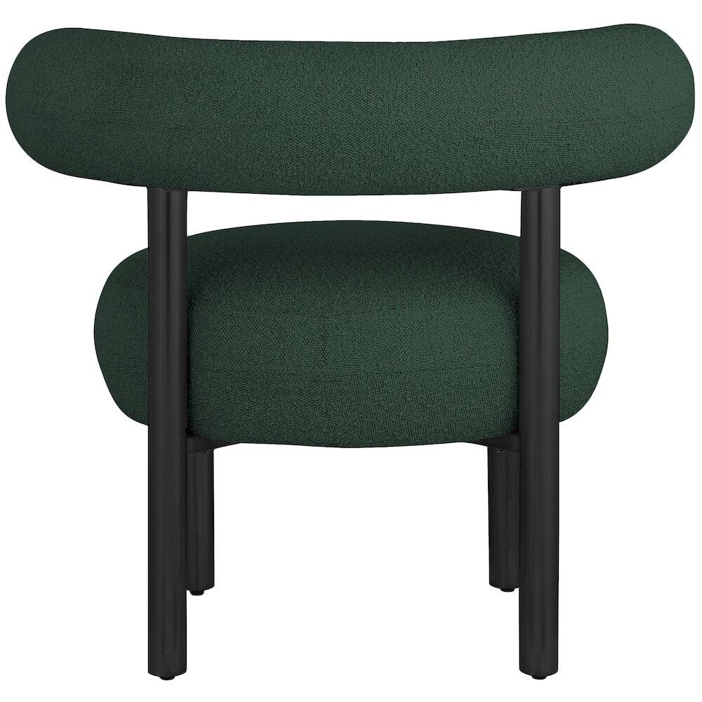 Alt View 1. Meridian Furniture - Bordeaux Green Boucle Fabric Accent Chair - Green.