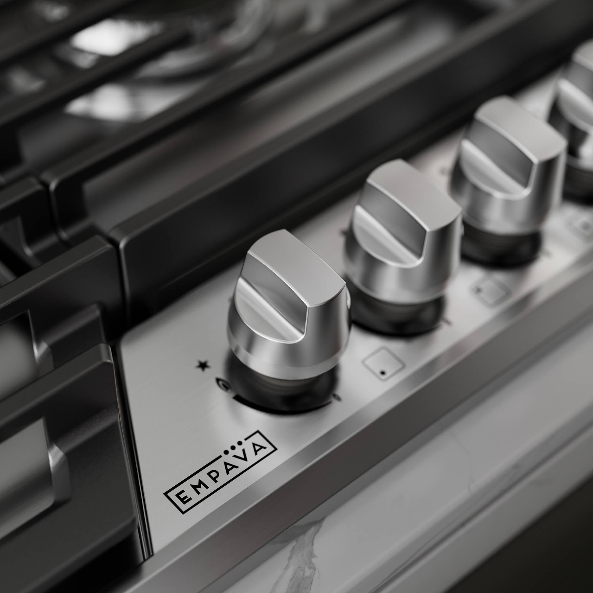 Back. Empava - 30 in. 5 Burners Recessed Natural Gas Cooktop - Stainless Steel.