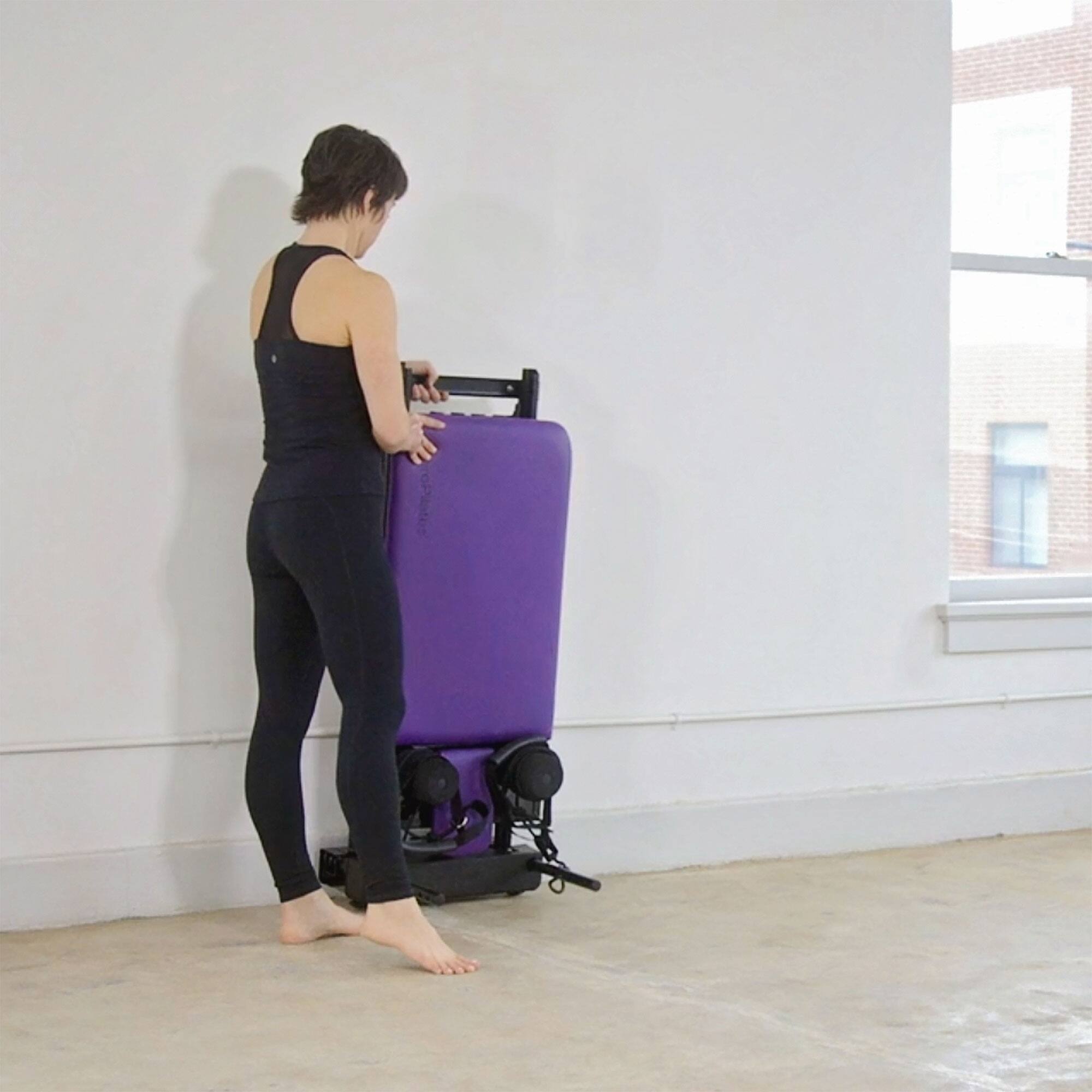 Alt View 5. Stamina Products - Stamina 55-4379 AeroPilates Reformer Plus Whole Body Resistance Workout Equipment - Black/Purple.