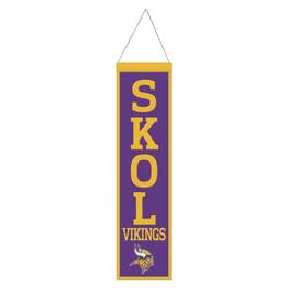 WinCraft - Minnesota Vikings 8" x 32" Slogan Wool Banner - Multicolor