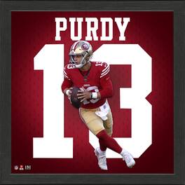 Highland Mint - Brock Purdy San Francisco 49ers 13'' x 13'' Impact Jersey Framed Photo - Multicolor