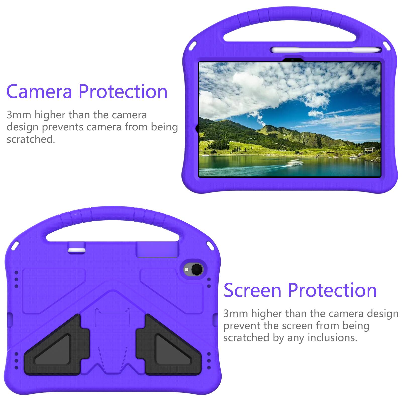 Camera Protection  
3mm higher than the camera design prevents camera from being scratched.  

Screen Protection  
3mm higher than the camera design prevents the screen from being scratched by any inclusions.