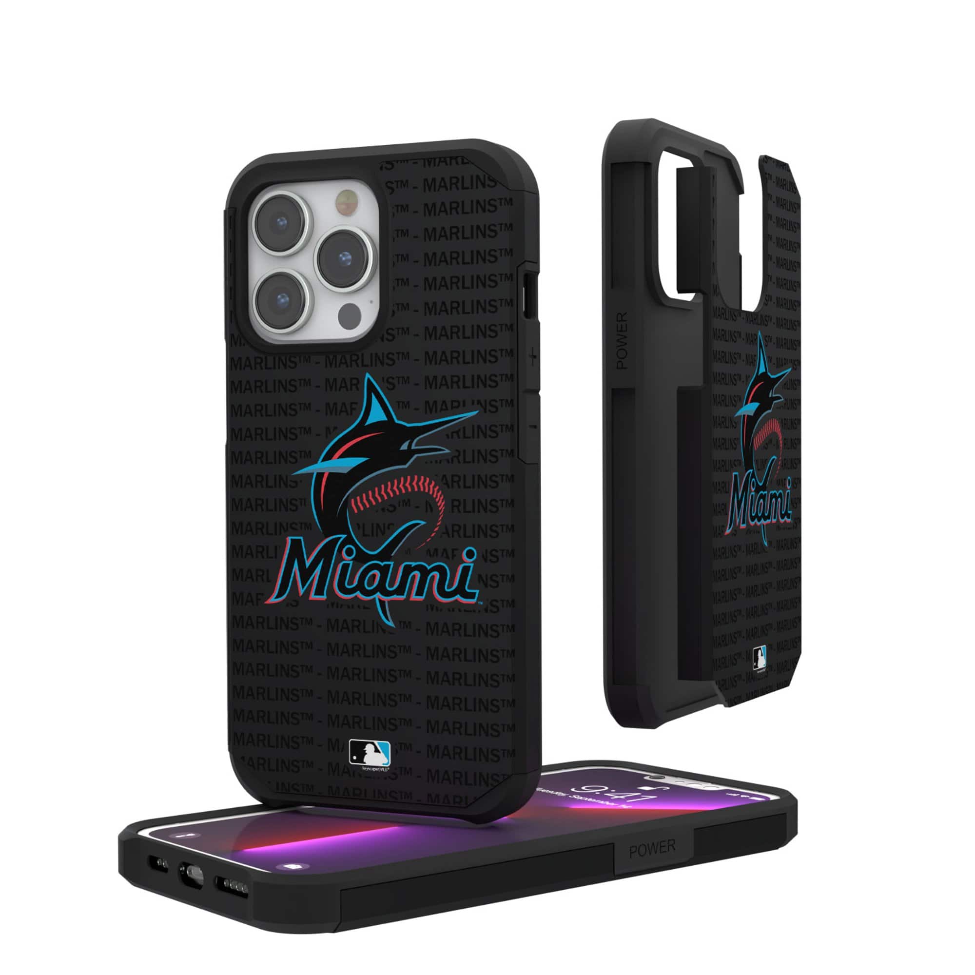Keyscaper - MLB - Miami Marlins iPhone Text Backdrop Rugged Case - 12 mini/13 mini - Multicolor price history on PriceWatchPro