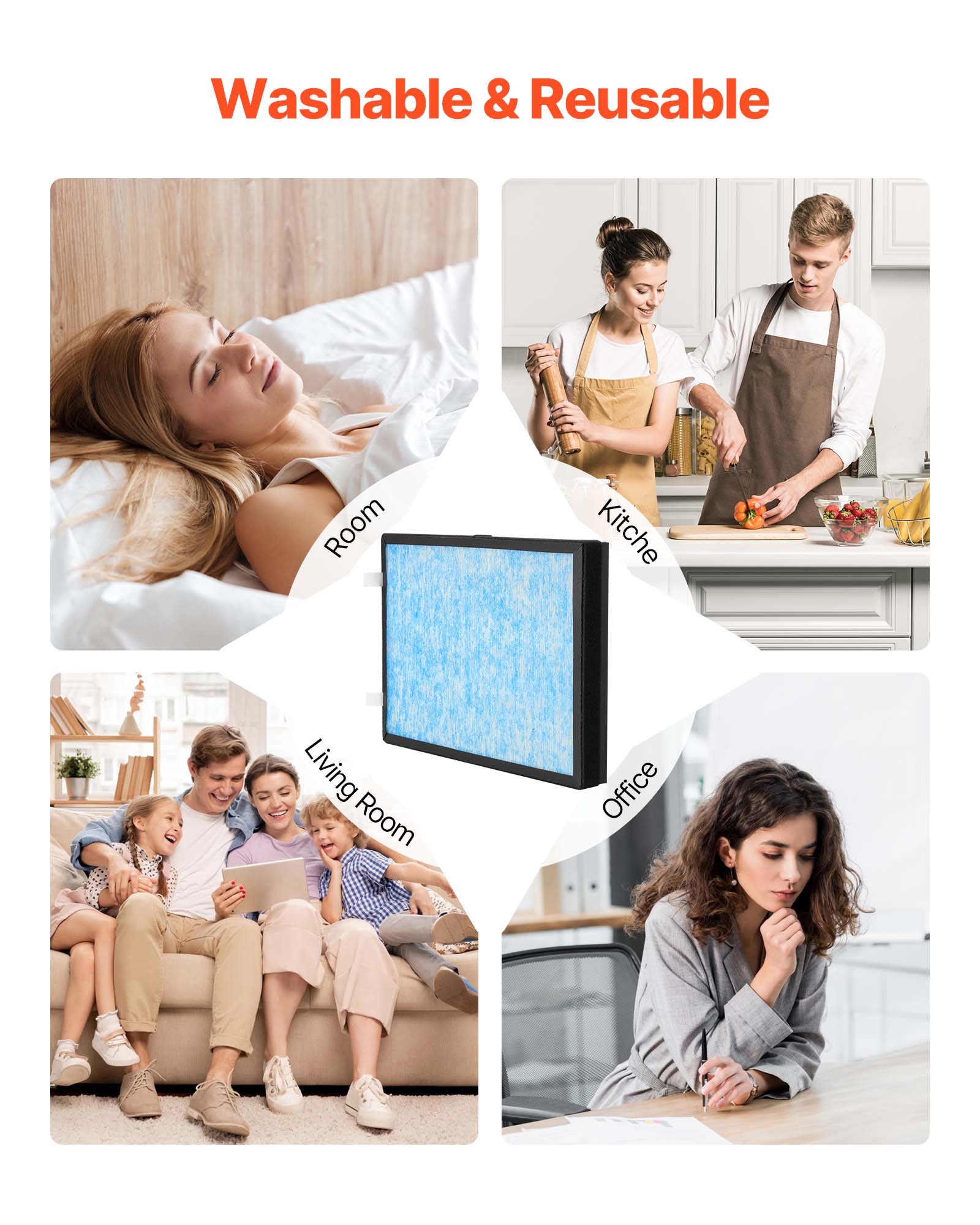 Washable & Reusable

Room  
Kitchen  
Living Room  
Office