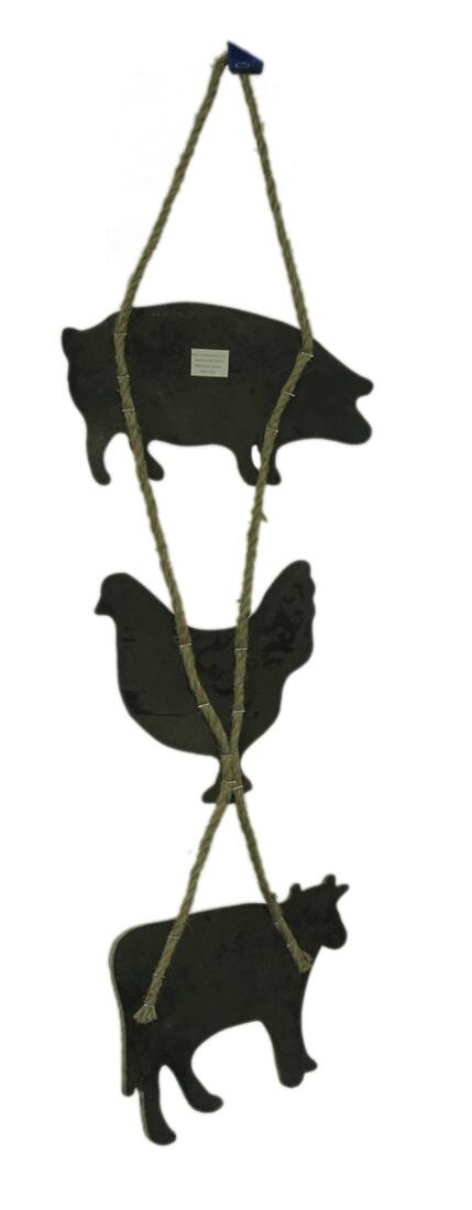 Alt View 2. A & B Home - A & B Home 42089 10x35.5 Inch Farm Animals Wall Art - Multicolored.