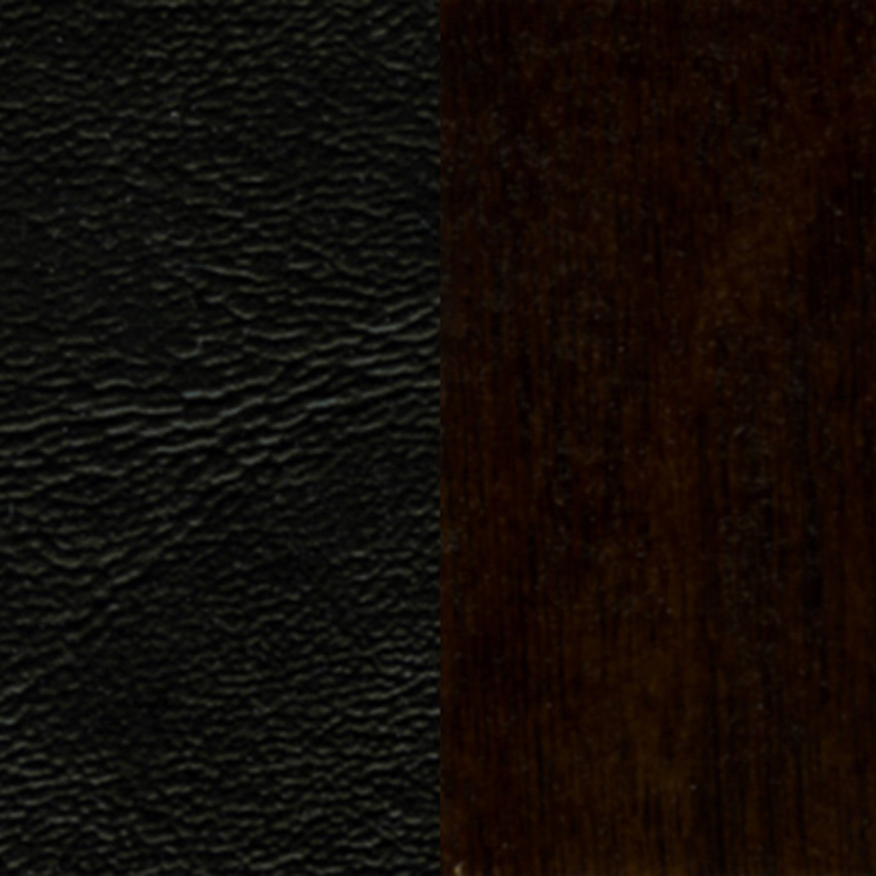 Alt View 10. Emma + Oliver - Ladder Back Wooden Restaurant Dining Chair - Black Vinyl Seat/Walnut Wood Frame.