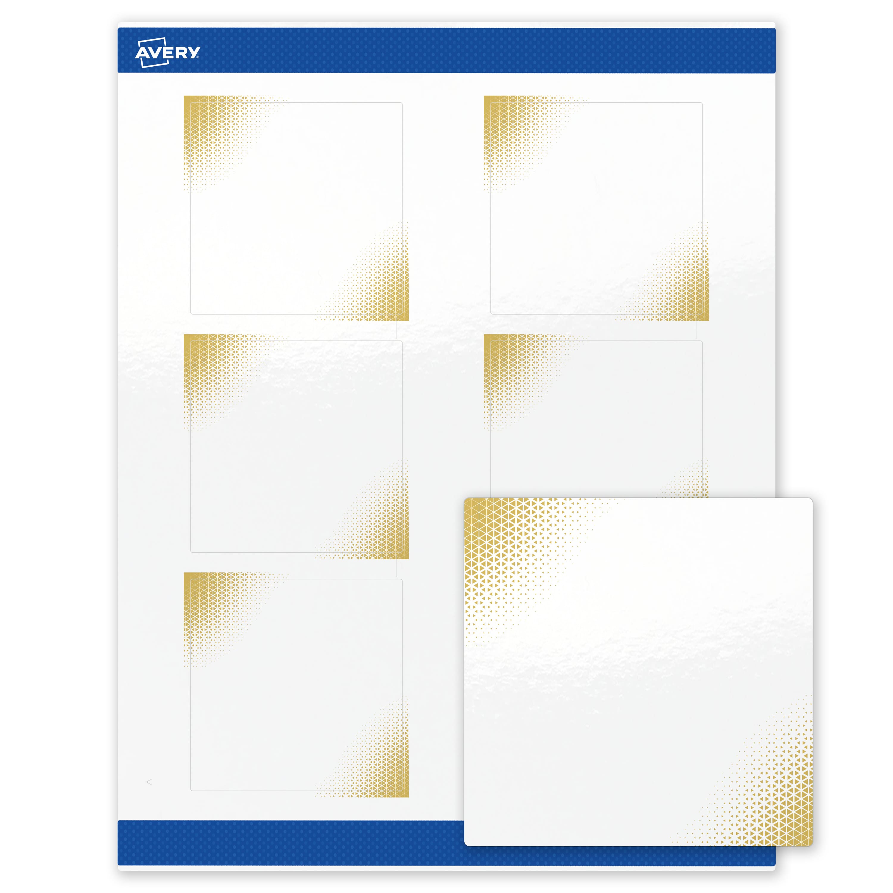 "Avery - Labels, 3"" x 3"", Glossy Gold Blush Design - White" price history on PriceWatchPro