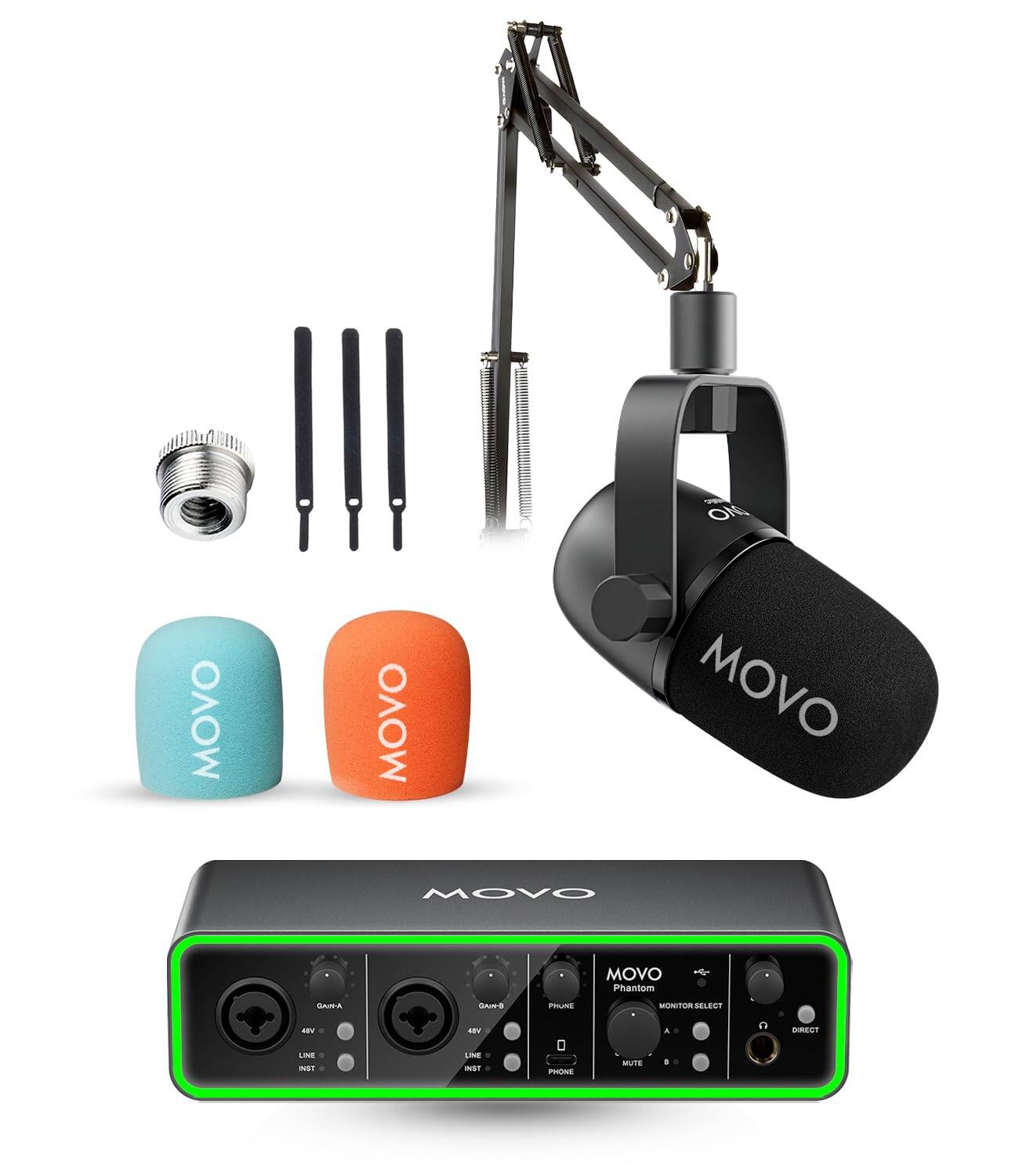 MOVO Phantom SANA  
Monitor Select  
Live Ins  
Mute  
Direct  
Phone  
48V  
Line In  
Inst In  
Group A  
Group B