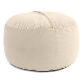 Jaxx - 4 Foot Saxx - Large Round Bean Bag Chair for Adults - Lush Velvet Ivory