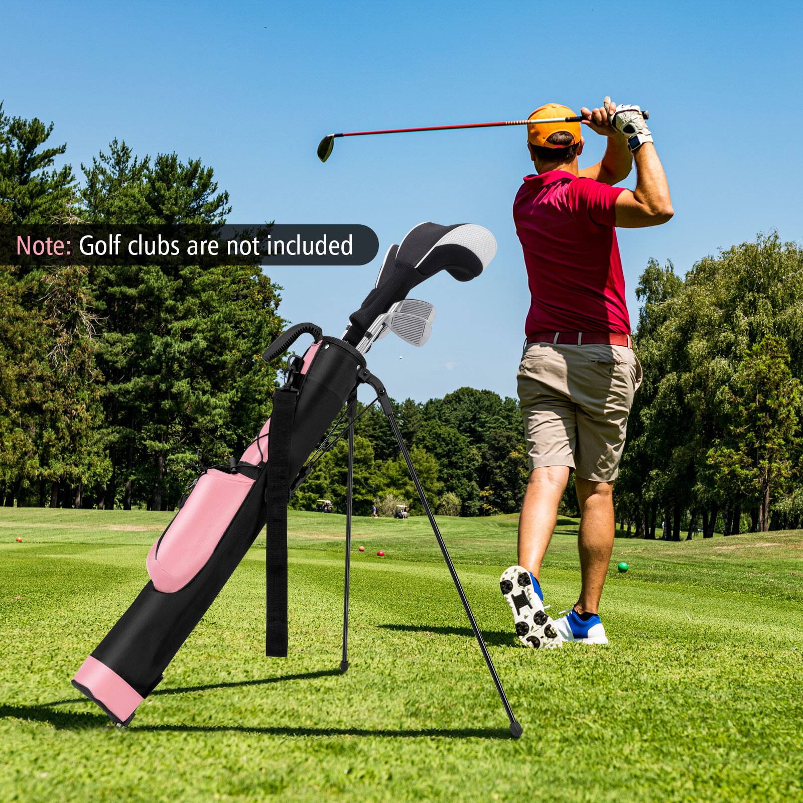 Note: Golf clubs are not included