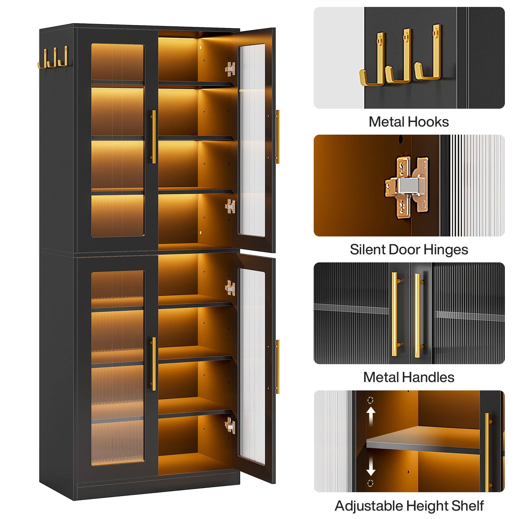 JLJ Metal Hooks  
Silent Door Hinges  
Metal Handles  
Adjustable Height Shelf