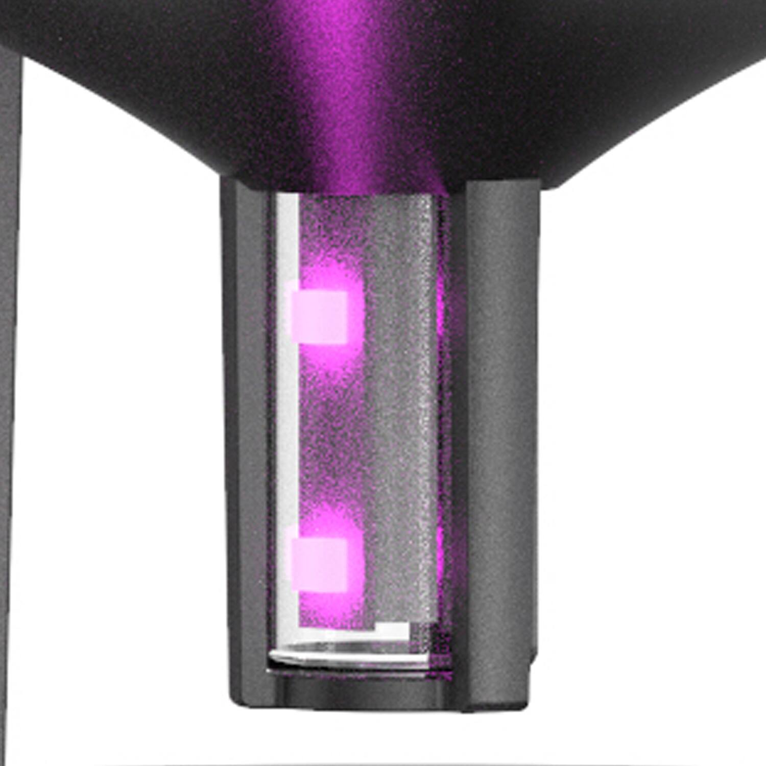 Back. Brookstone - Plug-in UV Light Lantern Flying Insect Suction Trap - Black.