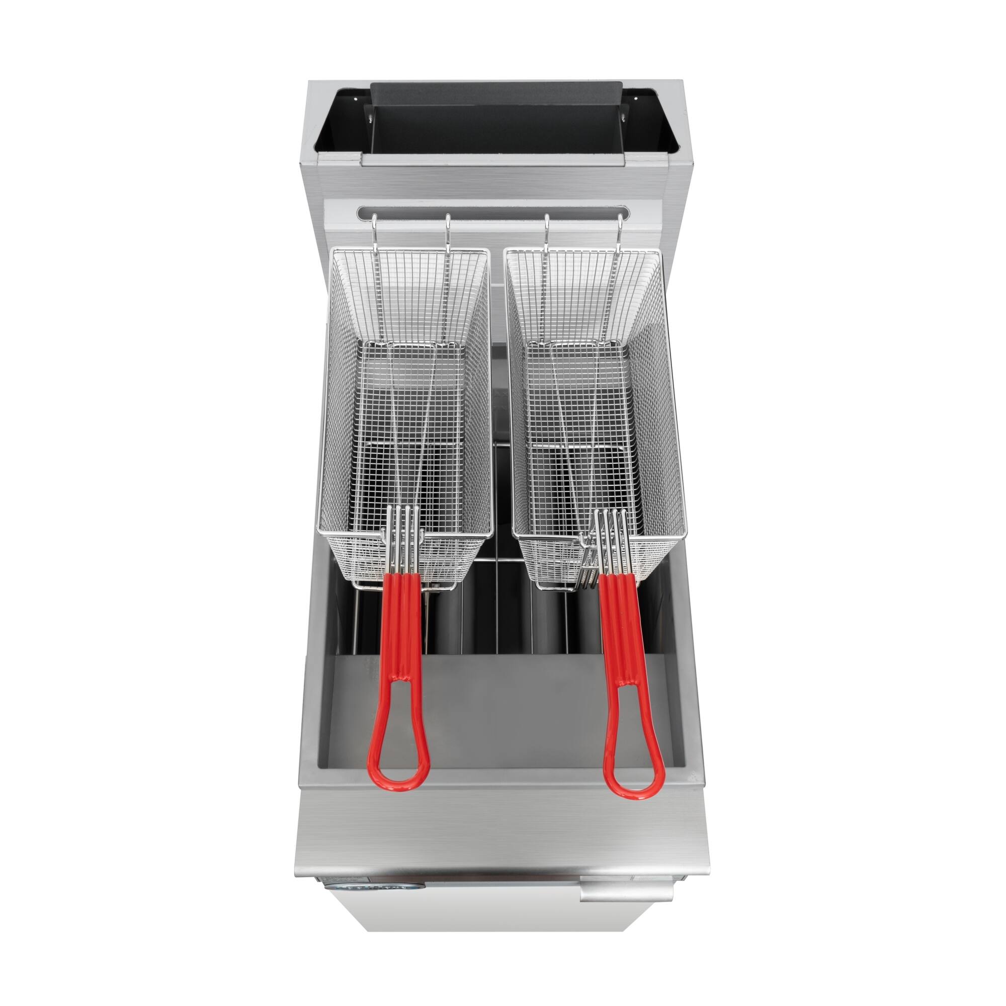 Alt View 4. Koolmore - 50 lb. Floor Standing Liquid Propane Commercial Fryer with 120,000 BTU in Stainless-Steel, ETL Listed (KM-FDF50-LP) - Silver.