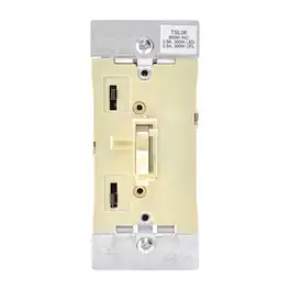 Leviton - 600 W Toggle Dimmer Switch 1 pk - Ivory