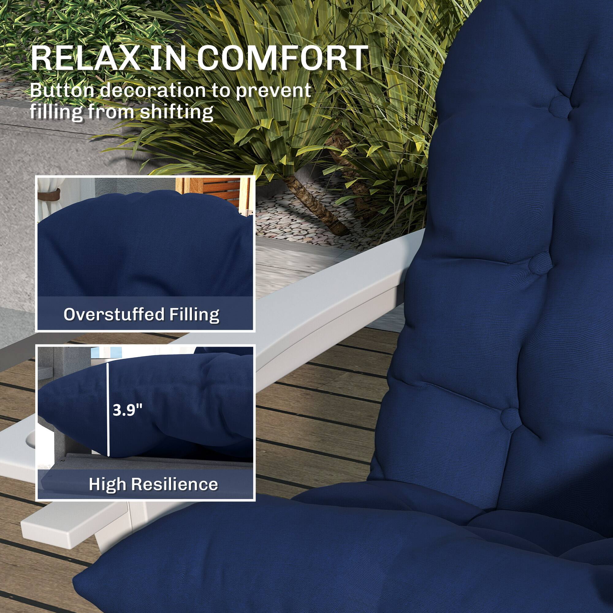 RELAX IN COMFORT
Button decoration to prevent filling from shifting
Overstuffed Filling
3.9"
High Resilience