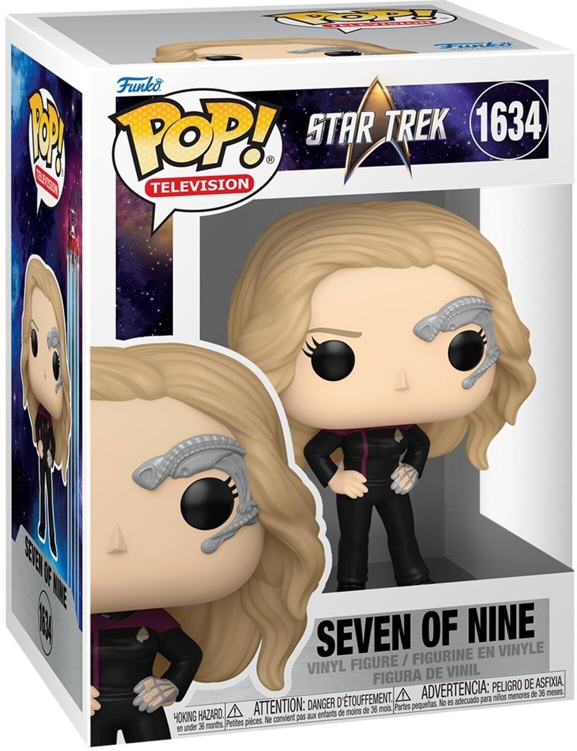 Funko Pop! Television Star Trek 1634 R SEVEN OF NINE FIGURINE EN VINYLE FIGURE / VINYL DE VINIL FIGURA DE ASFIXIA ADVERTENCIA: PELIGRO DE ASFIXIA. ATTENTION: DANGER D'ÉTOUFFEMENT. HOKING HAZARD. Petites pièces. Ne convient pas aux enfants de moins de 36 mois. Partes pequeñas. No es adecuado para niños menores de 36 meses.