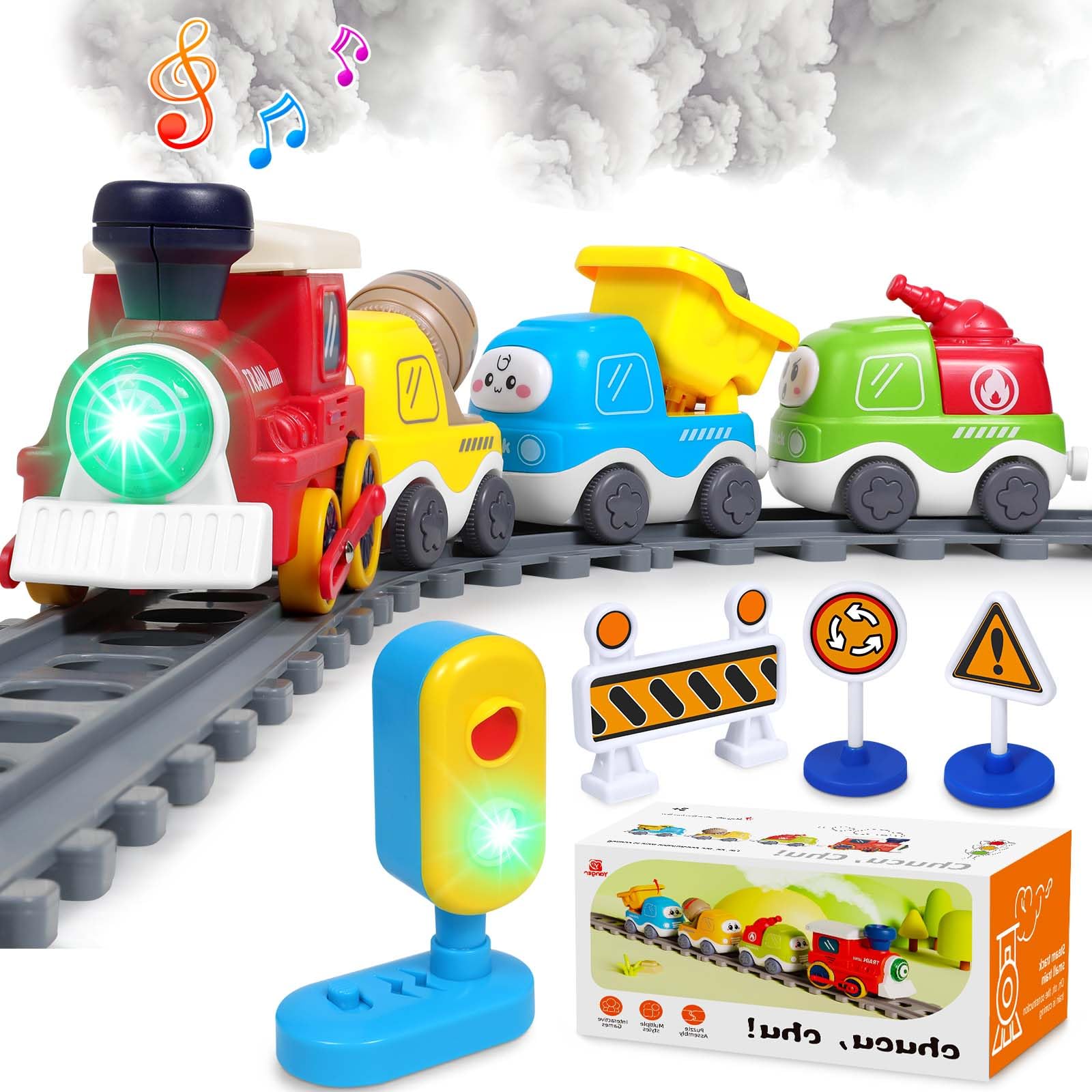 EZTW1 - Electric Set For 5 8 With Tracks Lights Up Steam Sign Realistic Music Sound Magnetic Connection Toys Birthday 3 4 - Default