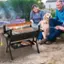 Alt View 12. Costway - Stainless Steel Barbecue Charcoal Grills with Seasoning Racks & Storage Shelf - Brown.