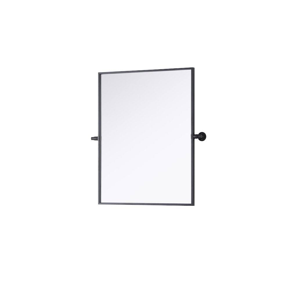 Alt View 5. Elegant Kitchen and Bath - Amoura 24X30 Pivot Mirror In Black - Black.