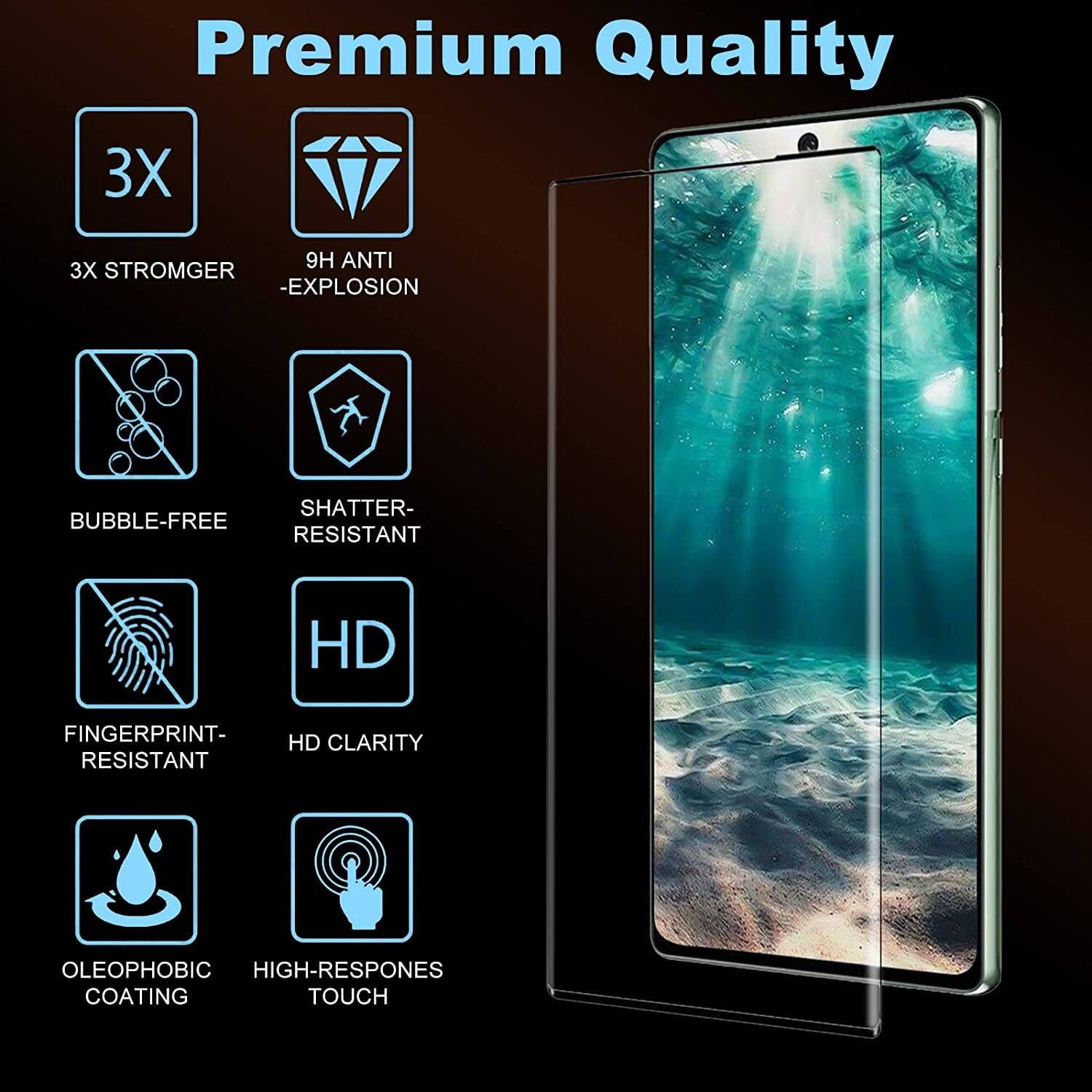 Premium Quality

- 3X STROMGER
- 9H ANTI-EXPLOSION
- BUBBLE-FREE
- SHATTER-RESISTANT
- FINGERPRINT-RESISTANT
- HD CLARITY
- OLEOPHOBIC COATING
- HIGH-RESPONSE TOUCH