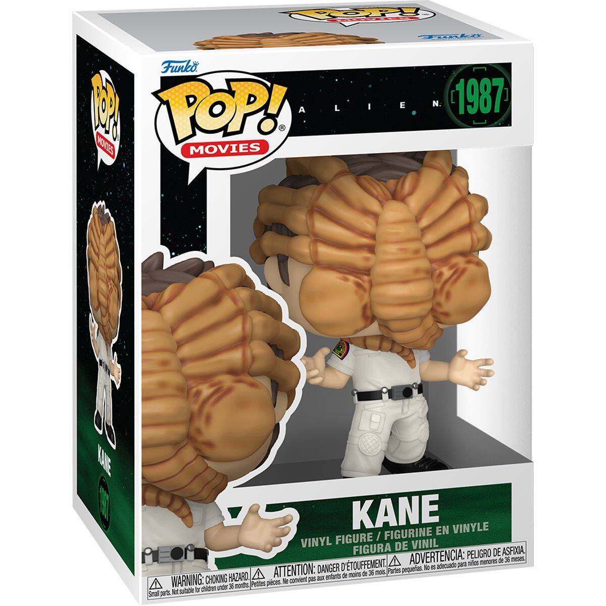 Funko POP! Movies  
Alien  
1987  

Kane  
Vinyl Figure / Figurine en Vinyle / Figura de Vinilo  

WARNING: CHOKING HAZARD - Small parts. Not suitable for children under 36 months.  
ADVERTENCIA: PEQUEÑAS PIEZAS. NO ADECUADO PARA NIÑOS MENORES DE 36 MESES.  
ATTENTION: PELIGRO DE ASFIXIA. NE CONVIENT PAS AUX ENFANTS DE MOINS DE 36 MOIS.
