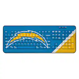 Keyscaper - Los Angeles Chargers Diagonal Stripe Wireless Keyboard - Multicolor