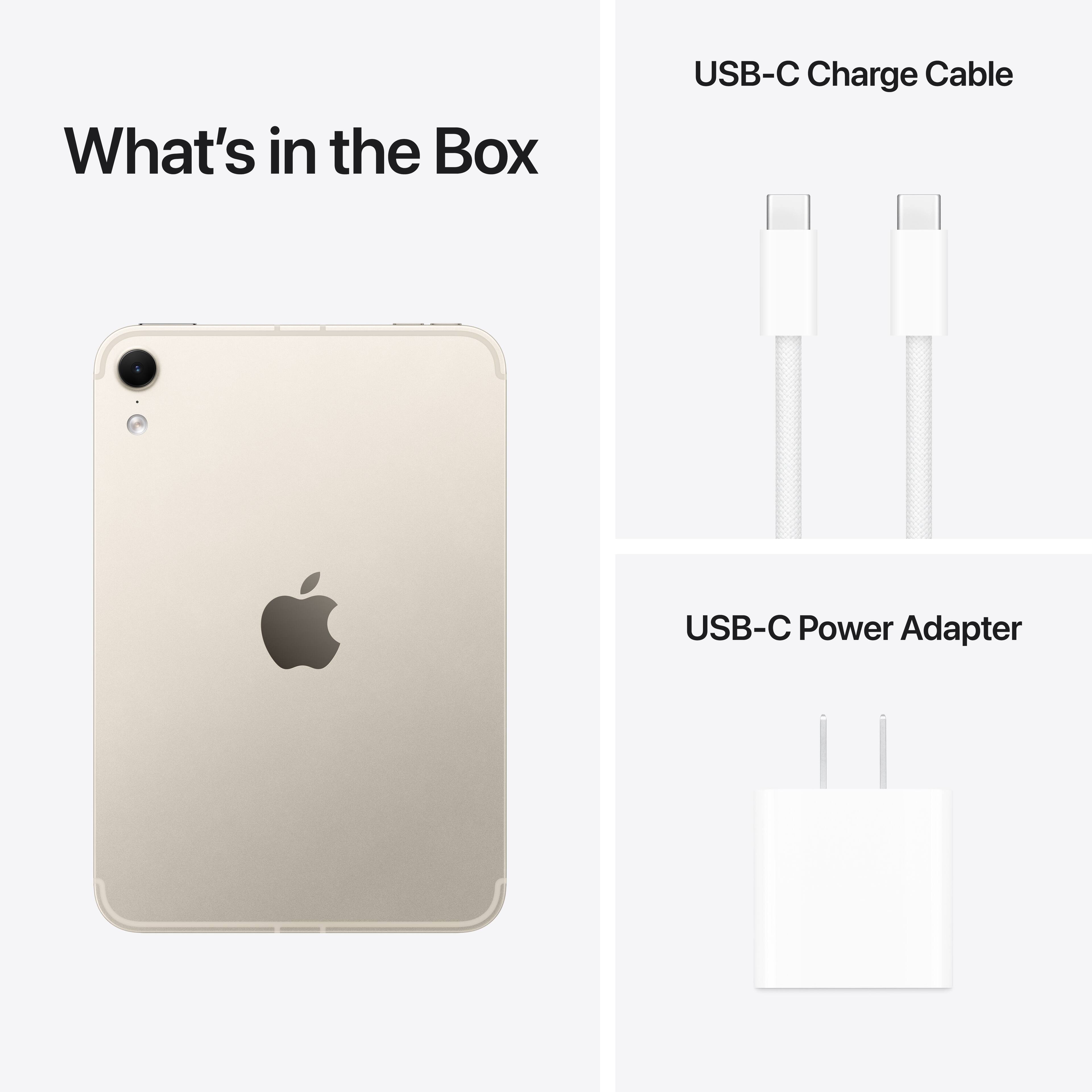 What's in the Box

USB-C Charge Cable

USB-C Power Adapter