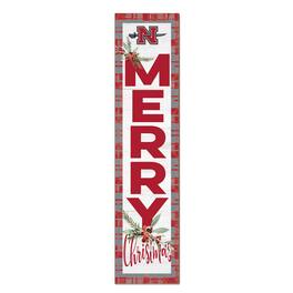 Jardine - Nicholls State Colonels 12'' x 48'' Outdoor Merry Christmas Leaner - White