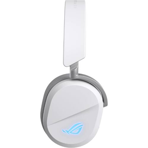 Left. ASUS - ASUS ROG Pelta Wireless Gaming Headset, Tri-Mode BT/2.4GHz/USB-C, 70Hr Battery, White.