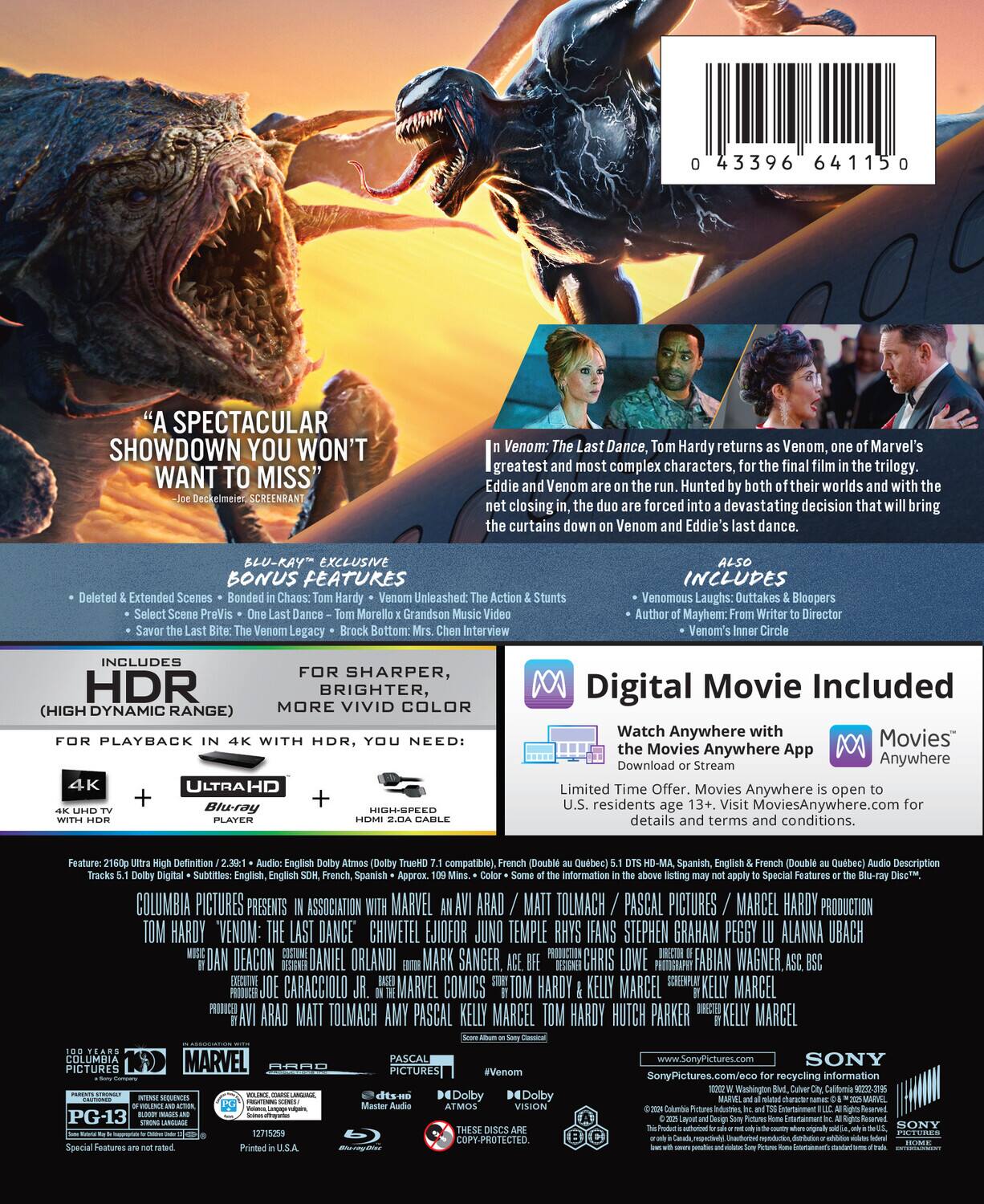 Alt View 1. Venom: The Last Dance   - 4K Blu-Ray.