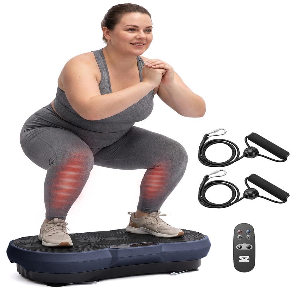 Hurtle - Vibration Plate Exercise Machine, 99 Speeds, 9 Programs, Resistance Bands & Remote for Home Fitness - Blue price history on PriceWatchPro
