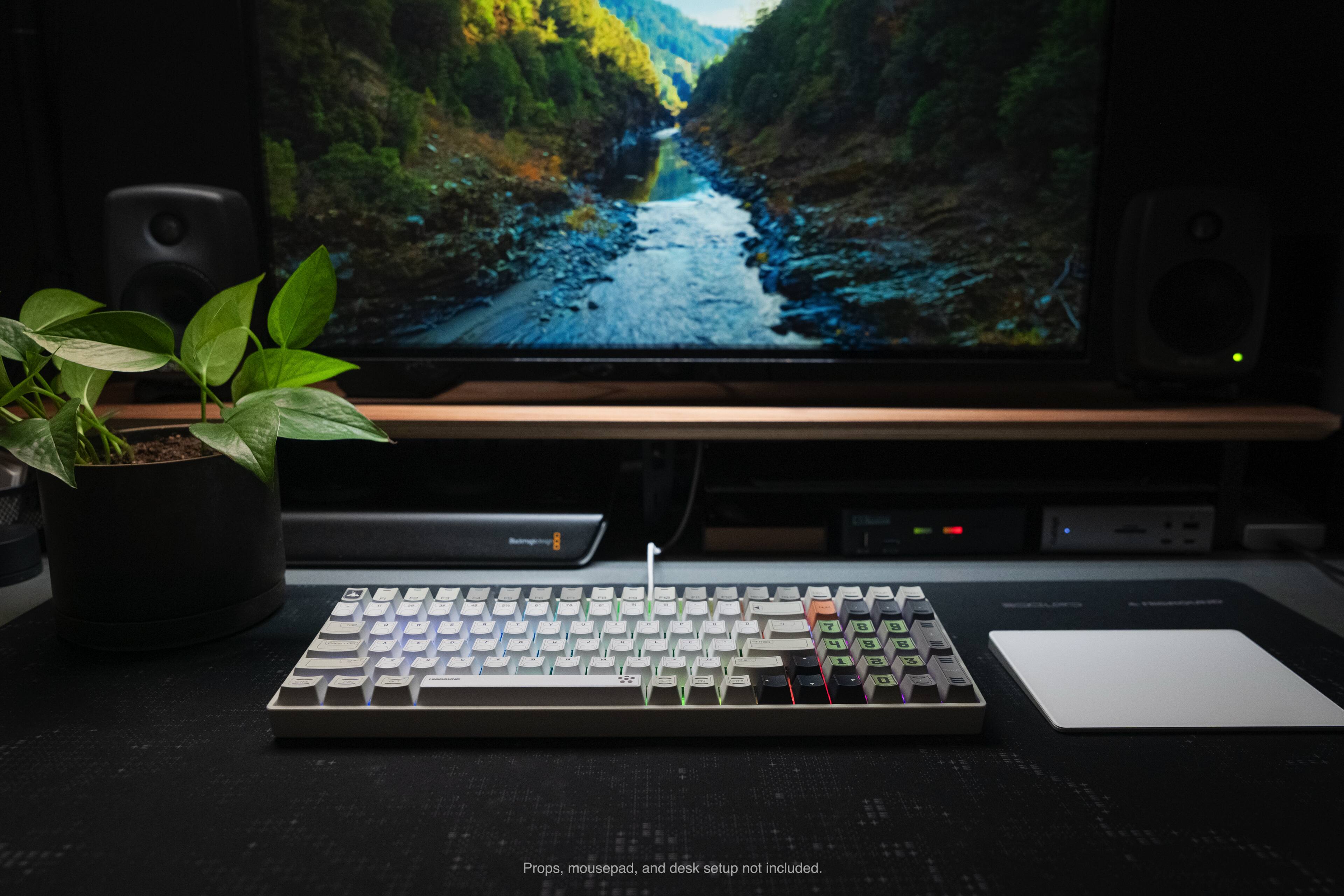 Props, mousepad, and desk setup not included.