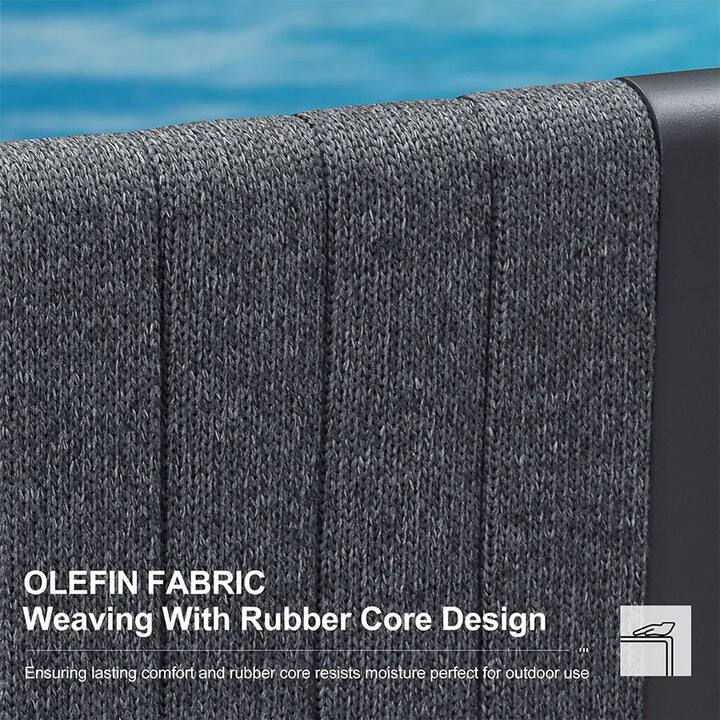 OLEFIN FABRIC  
Weaving With Rubber Core Design  

Ensuring lasting comfort and rubber core resists moisture, perfect for outdoor use
