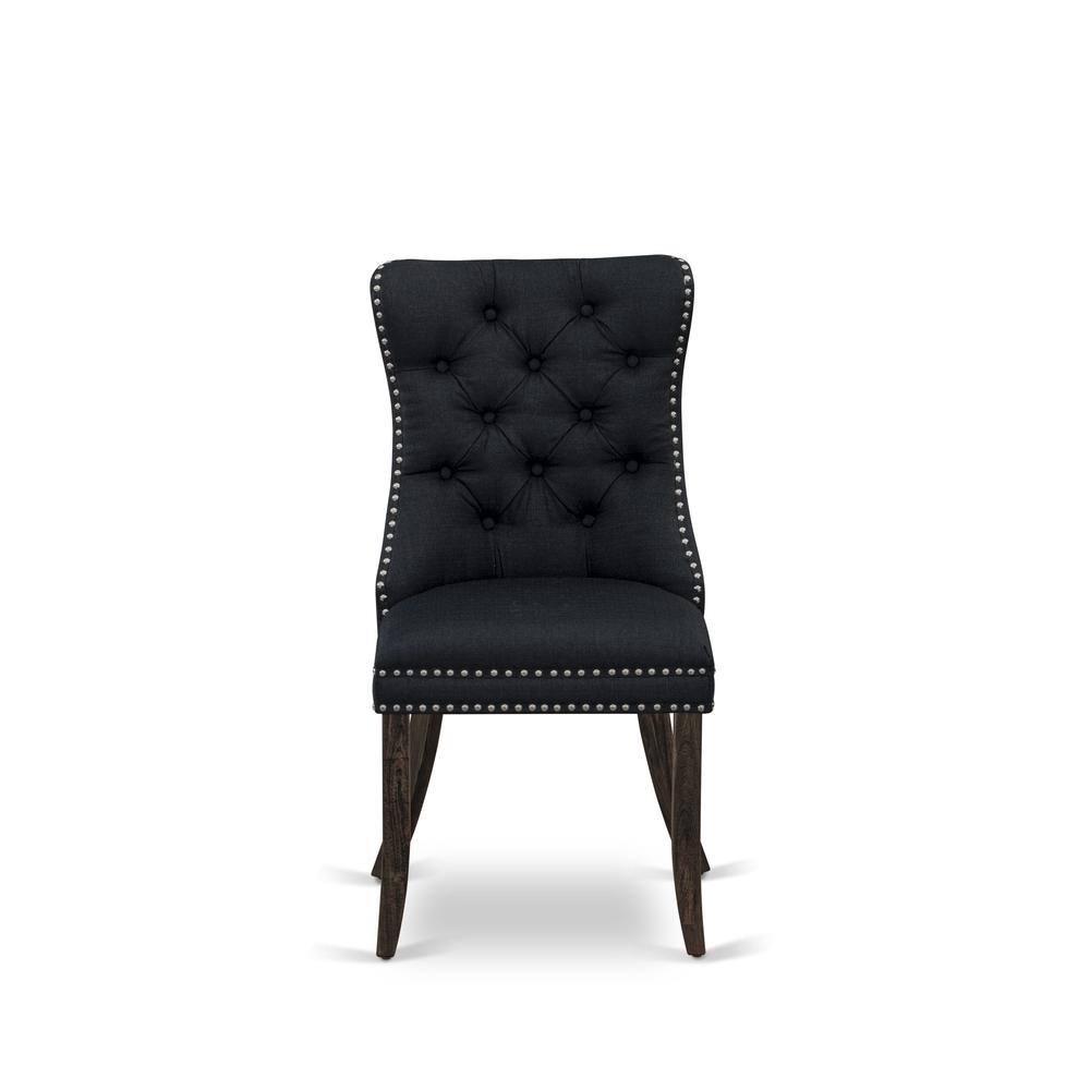 Angle. East West Furniture - Parson Dining Room Chairs - Brown.