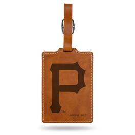 Jardine - Pittsburgh Pirates Ultra Suede Luggage Tag - Brown
