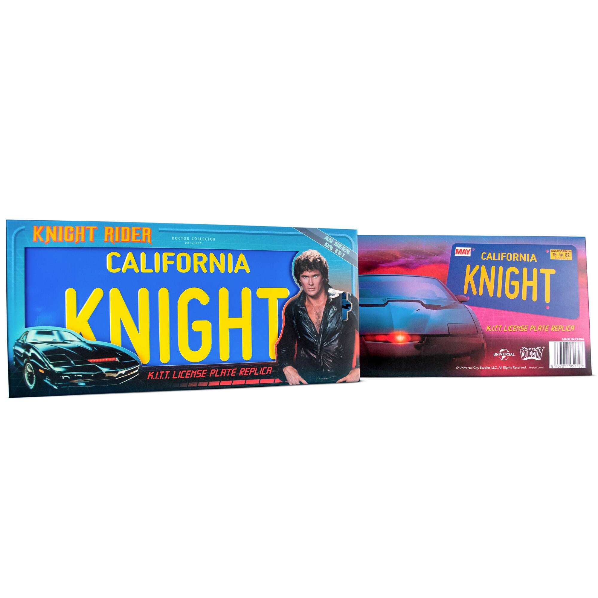 KNIGHT RIDER POSTER ... COLLECTOR N 1N SEEN F IVI CALIFORNIA KNIGHT K.I.T.T. LICENSE PLATE REPLICA MAY ARNET -  CALIFORNIA KNIGHT K.I.T.T. LICENSE PLATE REPLICA