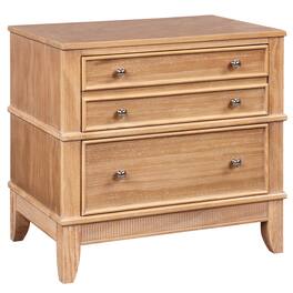 Spaco - 3-Drawer Side Table Nightstand for Living Room, Hallway, Entryway - Natural