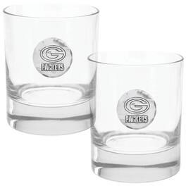 Wendell August Forge - Green Bay Packers Two-Piece 11oz. Rocks Glass Set - Multicolor