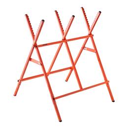 VEVOR - Saw Horse, 1 Pack Folding Work Horse, 260 lbs Load Capacity Sawhorse with Heavy Duty Legs, Adjustable Height Sawhorse - Orange