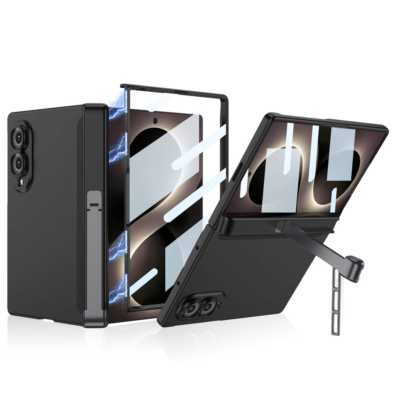 Dteck - for Samsung Galaxy Z Fold8 Full-Body Case with Hinge Protection,Built-in Screen Protector,Shock-absorbent Hard PC Cover - Black price history on PriceWatchPro