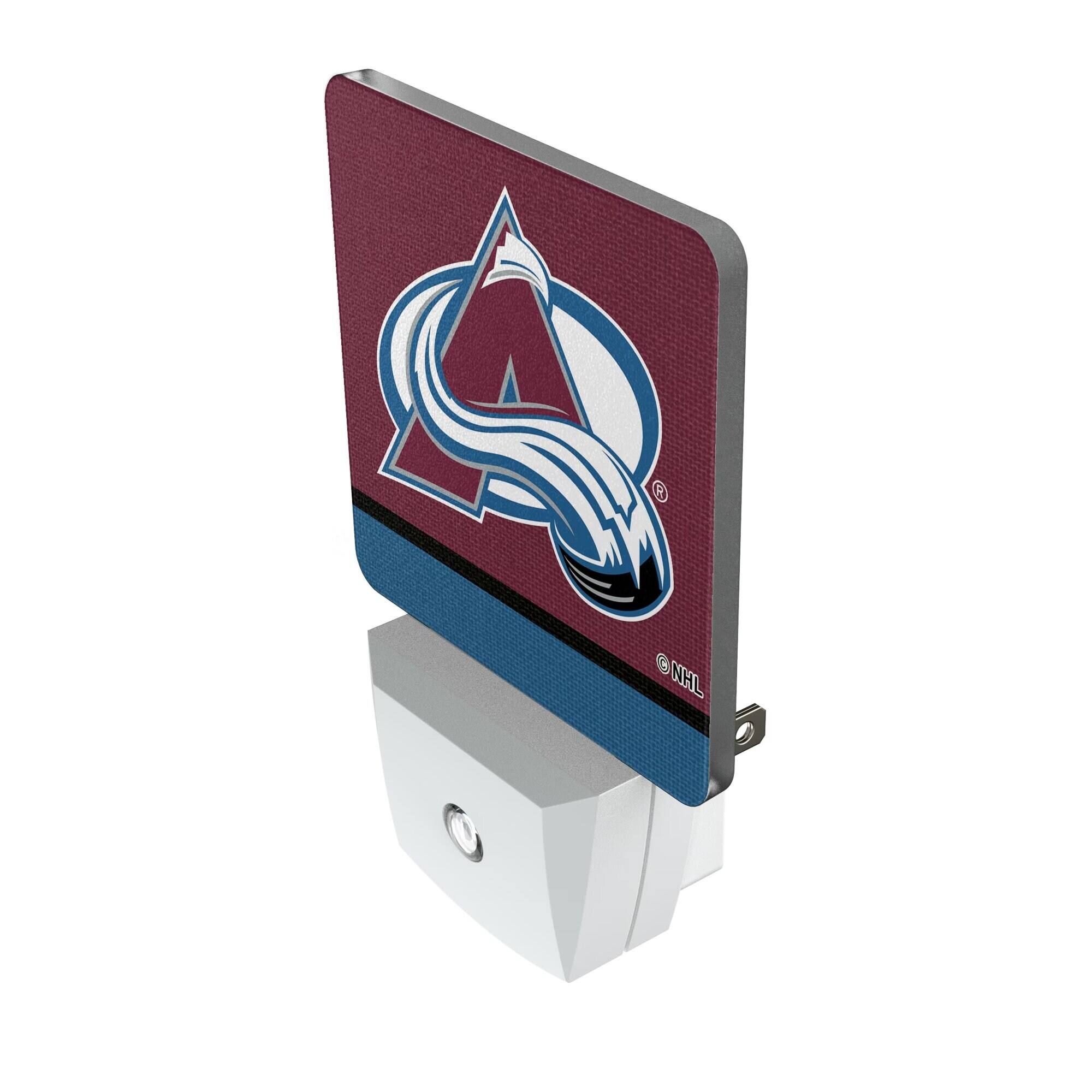 Alt View 1. Keyscaper - Colorado Avalanche Stripe Design Nightlight 2-Pack - Multicolor.