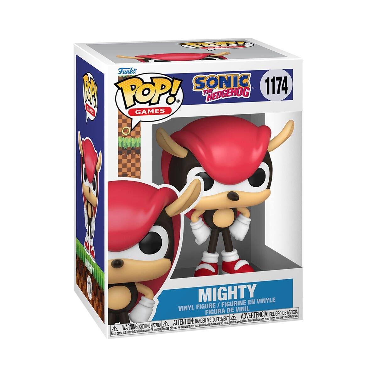 Pp Funko 1 SONIC 1174 POP! THE HEDGEHOG GAMES MIGHTY EN VINYLE FIGURE / FIGURINE VINYL DE VINIL FIGURA DE VINIL

ADVERTENCIA: - - -I x meses 1 a admsada p0 ATTENTION: DANGER  1 noi Partes pequetes HAZARD entaits de - WARNING CHOKING gnviet  - Petites pices - dide ands 3 nords N stade  Smual pas

WARNING: CHOKING HAZARD - Small parts. Not suitable for children under 3 years.