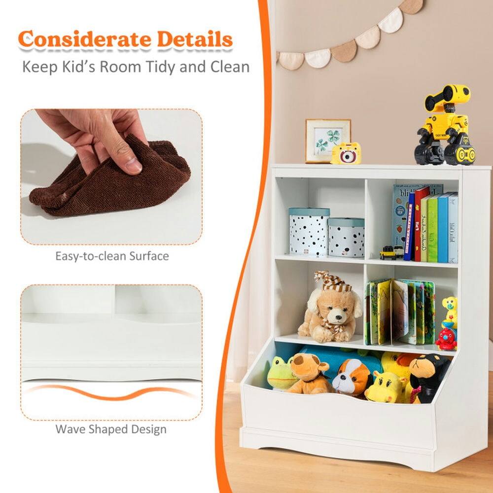 Considerate Details  
Keep Kid's Room Tidy and Clean  

Easy-to-clean Surface  

Wave Shaped Design
