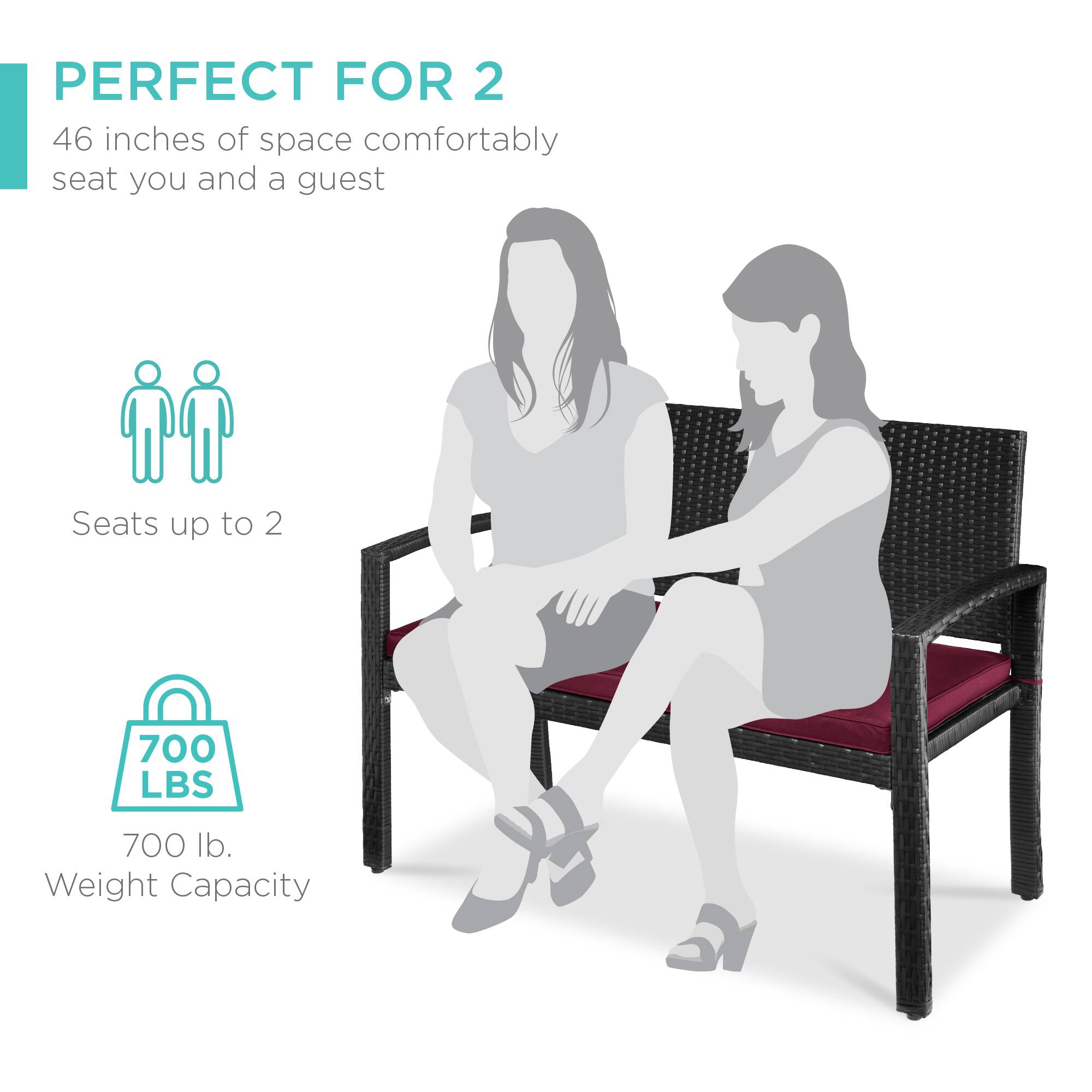 PERFECT FOR 2

46 inches of space comfortably seat you and a guest

Seats up to 2

700 LBS

700 lb. Weight Capacity