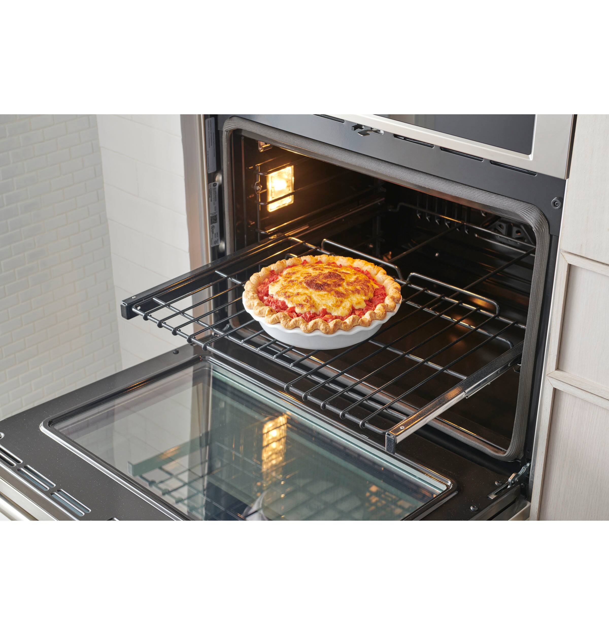 Alt View 17. Monogram - Statement 30" Built-In Single Electric Convection Wall Oven with No-Preheat Air Fry and Voice Control - Stainless Steel.