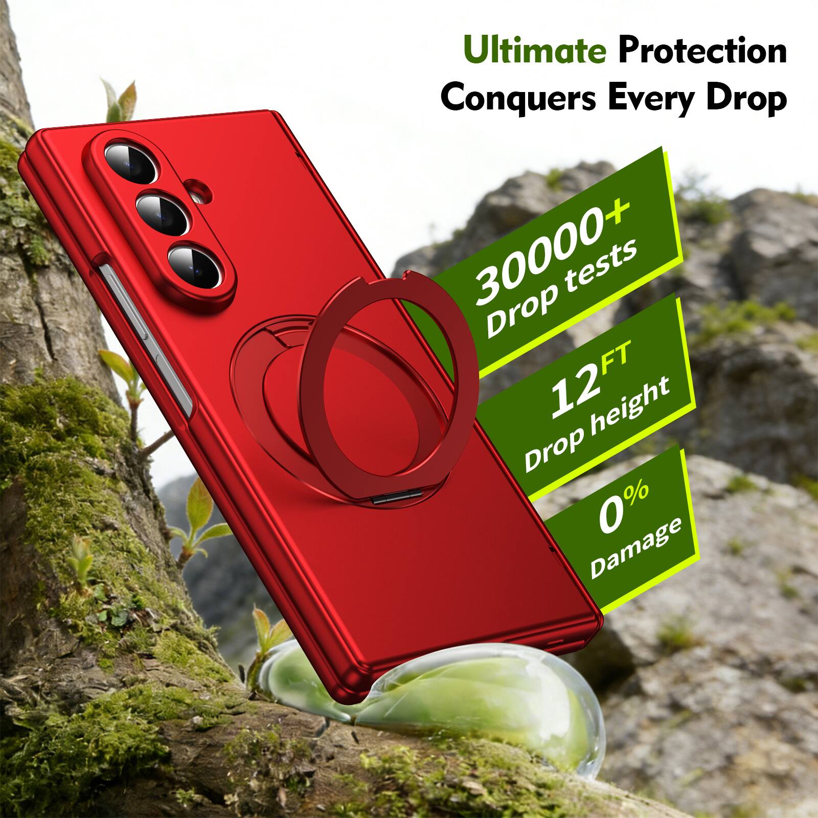 Ultimate Protection Conquers Every Drop

30000+ Drop tests  
12FT Drop height  
0% Damage