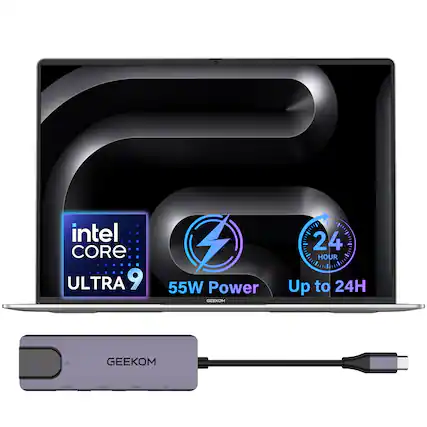 intel CORE ULTRA 9
55W Power
Up to 24H
GEEKOM
USB3.0
PD