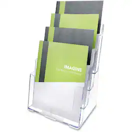 Deflecto - Multi-Compartment DocuHolder - 920 x Sheet - 4 Compartments - Compartment Size 1.57" - 13.50" Height x 9.25" Wi
